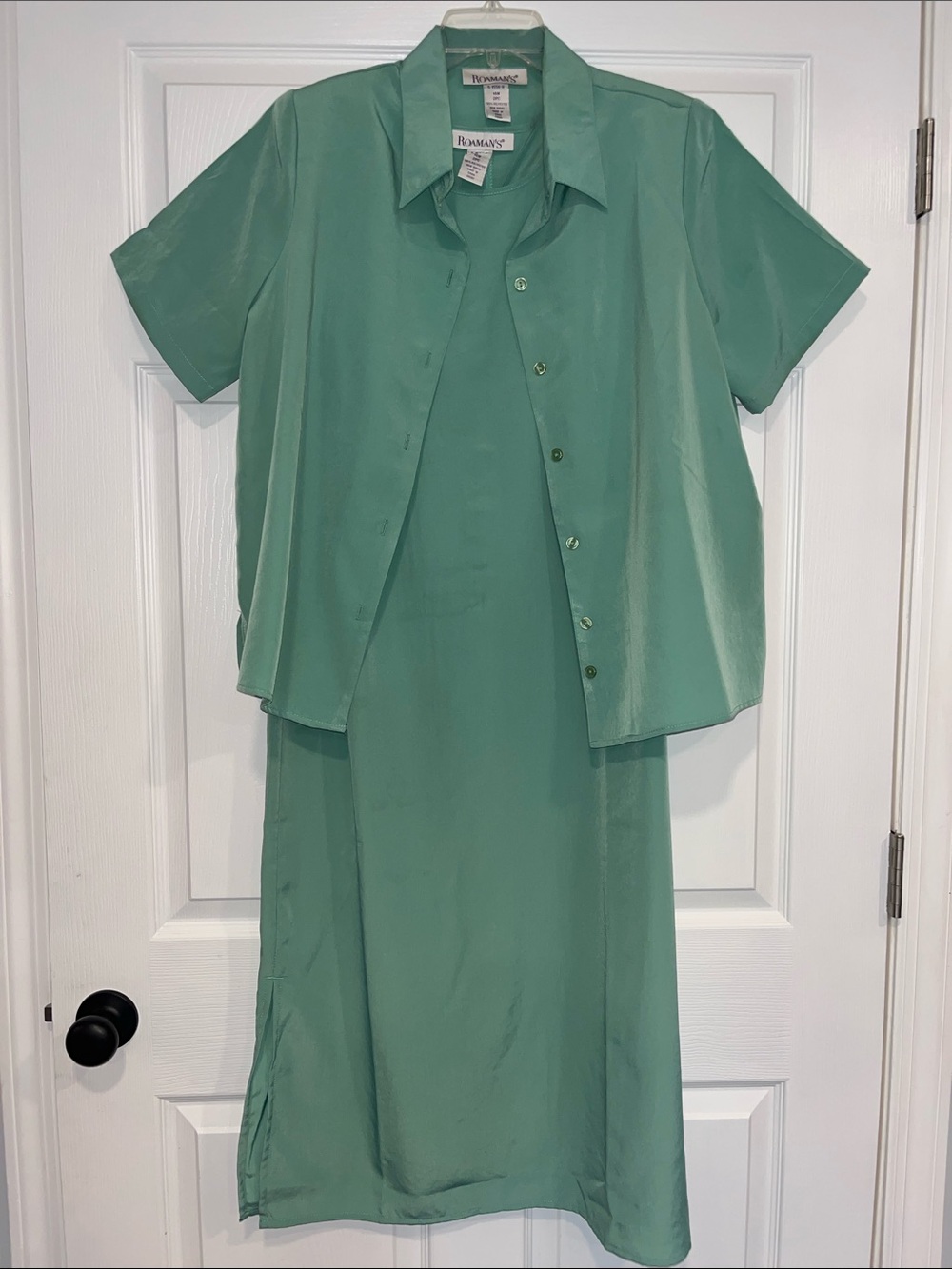 ROAMAN’S - Green Two-Piece Women's Dress Set - Size 14W
